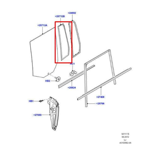 2006-2012 Land Rover Range Rover Rear Left Door Fixed Window Glass CVB000091 OEM - Alshned Auto Parts