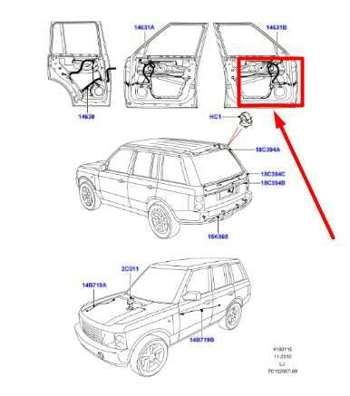 2006-2009 Land Rover Range Rover Front Right Door Wire Harness YMM502930 OEM - Alshned Auto Parts