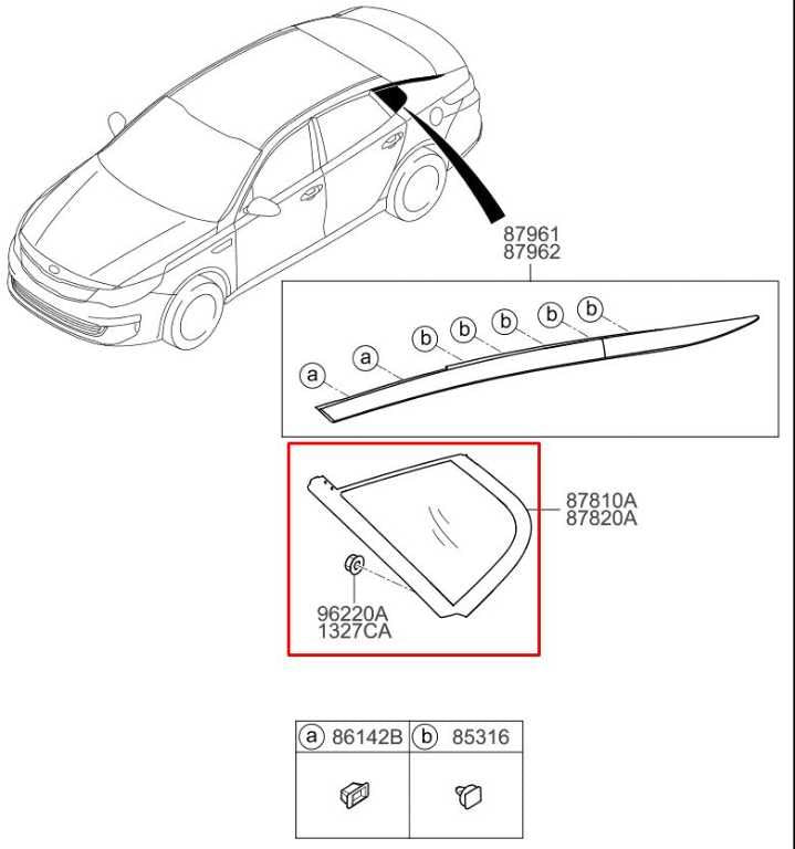 2016-20 KIA Optima EX Rear Right Passenger Side Quarter Window Glass 87820-D5000 - Alshned Auto Parts
