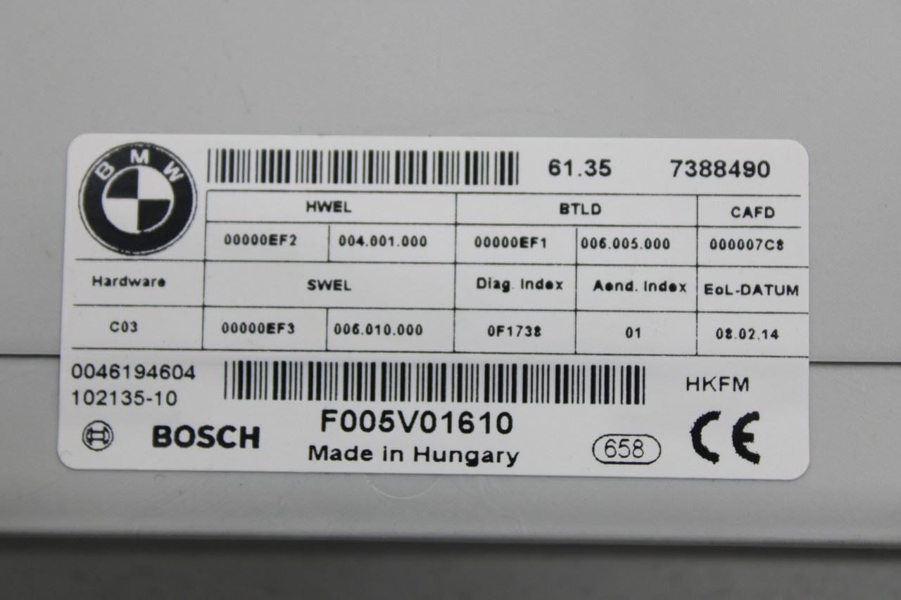 14-2018 BMW X5 xDrive35i Rear Trunk Lid Liftgate Control Module 61-35-7-388-490 - Alshned Auto Parts