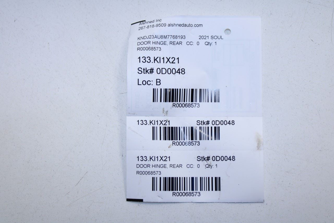 2020-2025 KIA Soul LX Rear Right Passenger Side Door Hinge Upper and Lower Pair - Alshned Auto Parts