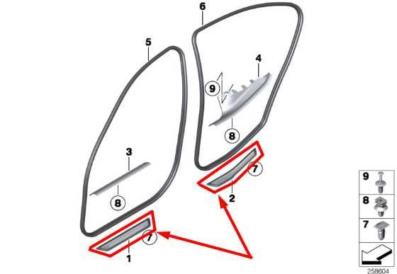 2015-16 BMW 435i Gran Coupe Front & Rear Sill Scuff Kick Plate Trim Set of 4 - Alshned Auto Parts