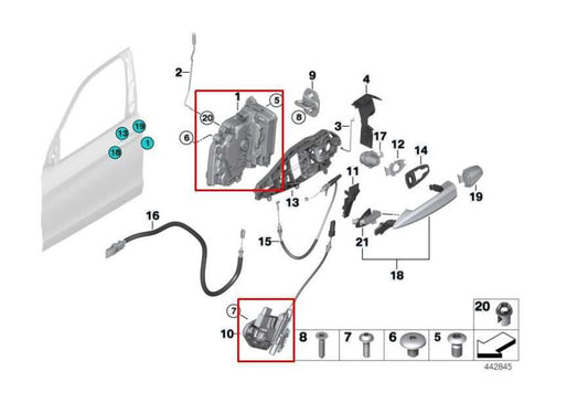 2014-2018 BMW X5 xDrive35i Front Left Side Door Lock Latch Actuator 51217281931 - Alshned Auto Parts