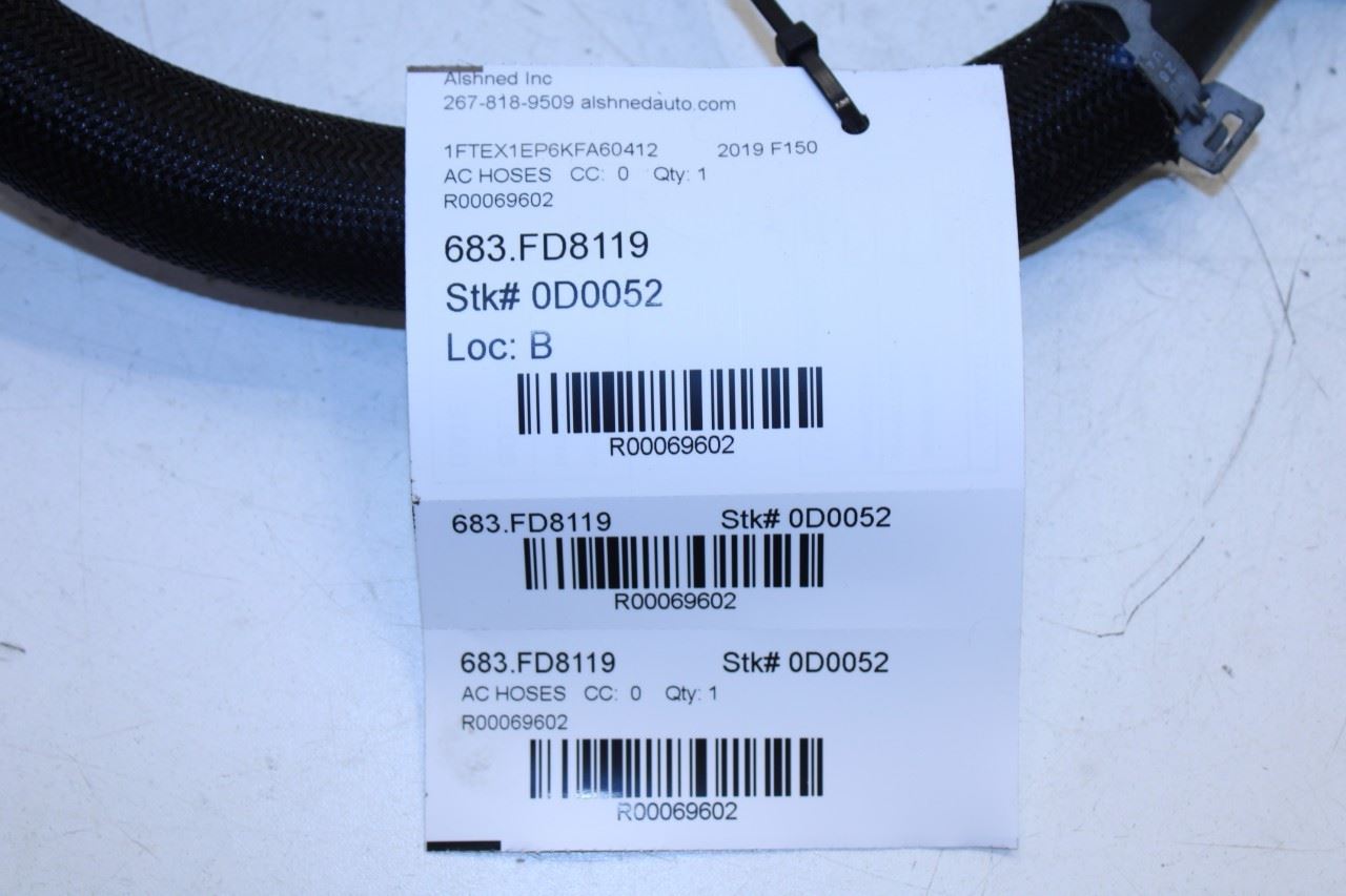2018-20 Ford F150 XL Super Cab 2.7L 4WD HVAC Heater Inlet Lower Water Hose Tube - Alshned Auto Parts