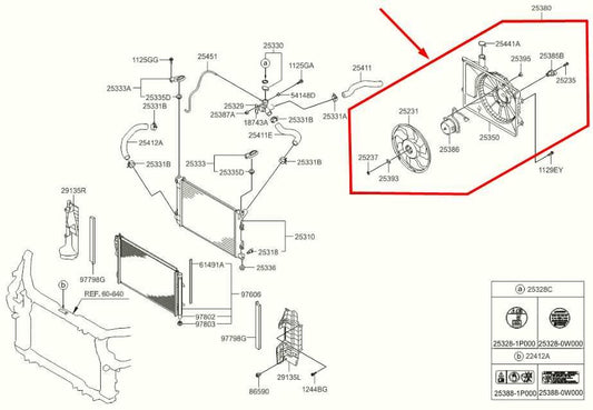 2011-2013 Hyundai Elantra Left Radiator Cooling Fan Motor Assembly 25380-3X000 - Alshned Auto Parts