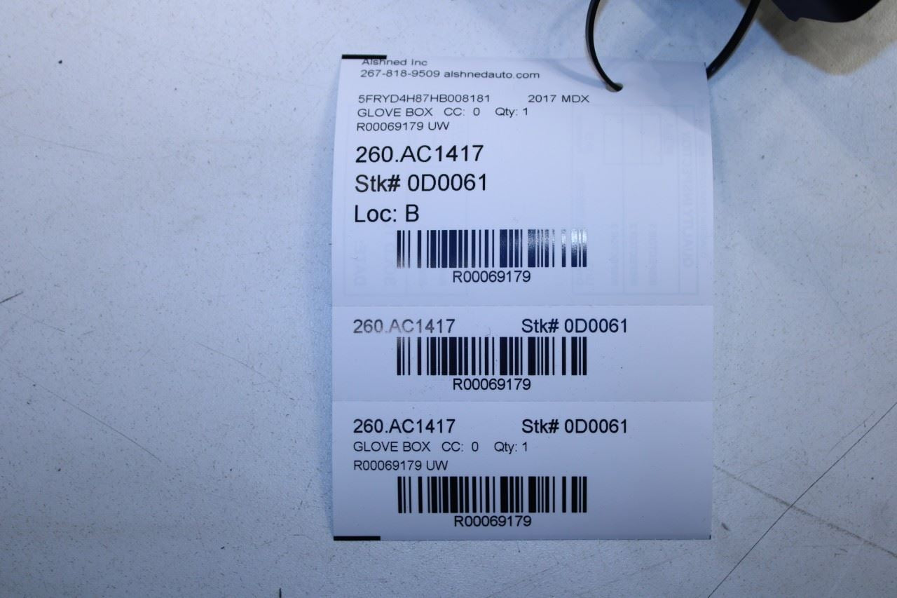 2014-2020 Acura MDX Advance Glove Box Storage Compartment 77500-TZ5-A02ZB OEM - Alshned Auto Parts