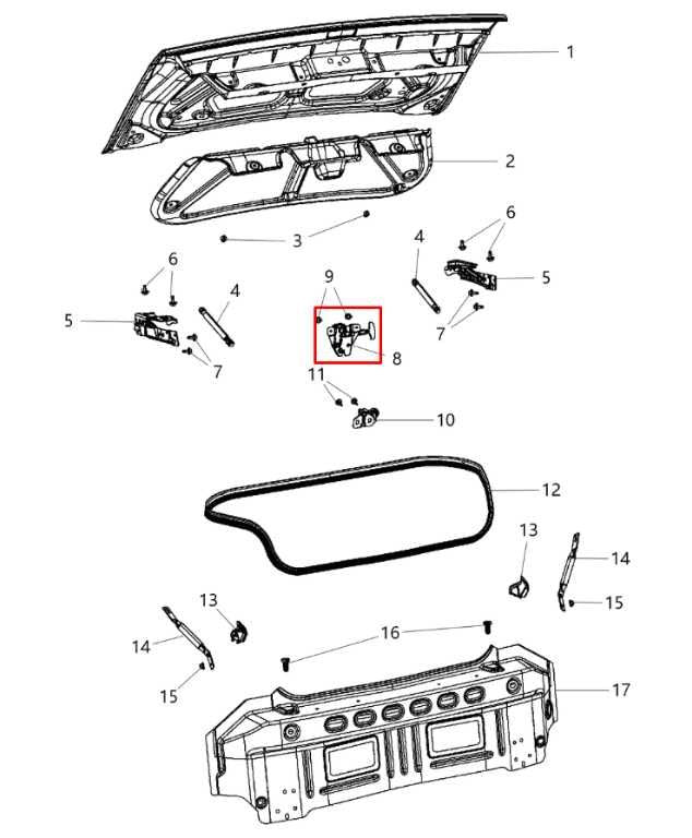 08-23 Dodge Challenger SXT RR Trunk Lid Latch Lock Actuator w/ Handle 4589217AC - Alshned Auto Parts
