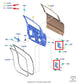 2018-2022 Ford EcoSport Front Left Door Hinge Upper and Lower BB5Z-7822801-C OEM - Alshned Auto Parts