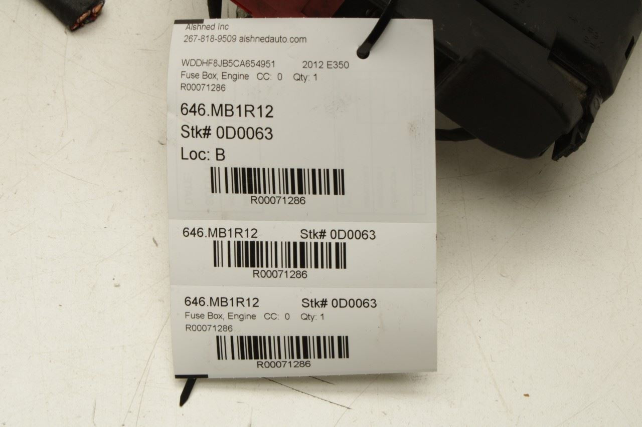 11-13 Mercedes-Benz E350 4Matic Battery Fuse Relay Box Positive Terminal Module - Alshned Auto Parts
