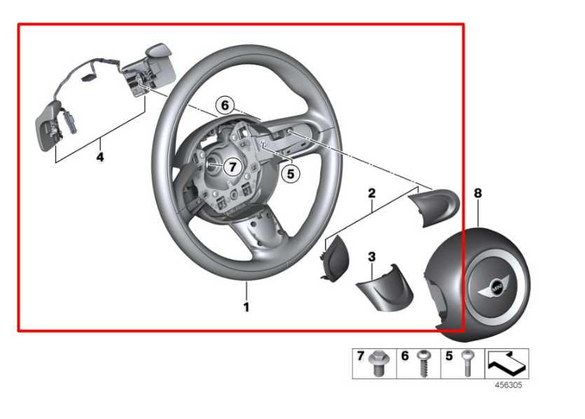 2011-16 Mini Countryman Cooper S 1.6L Steering Wheel Leather w/ Control Buttons1