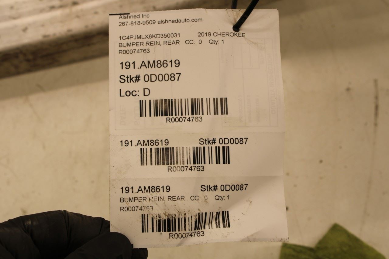 2019-2023 Jeep Cherokee Latitude Rear Bumper Reinforcement Impact Bar Beam - Alshned Auto Parts