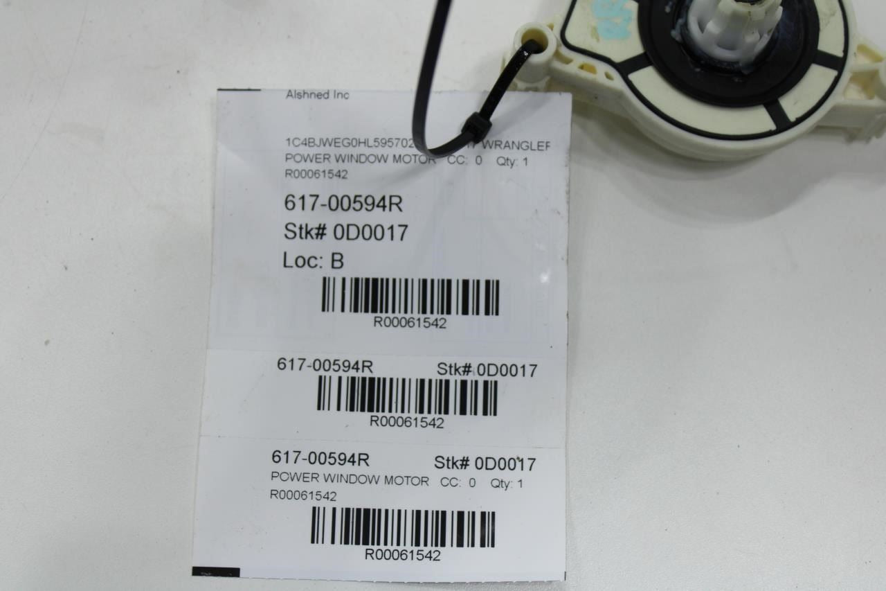 2007-2018 Jeep Wrangler Sahara RR Left Driver Side Power Window Motor 68014953AA - Alshned Auto Parts