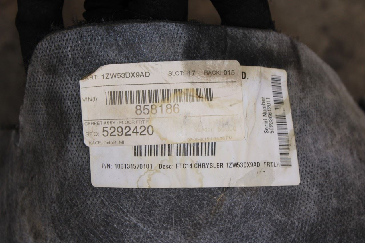2014-15 Dodge Durango Front Rear Right Left and Trunk Floor Carpet Liner *ReaD*21