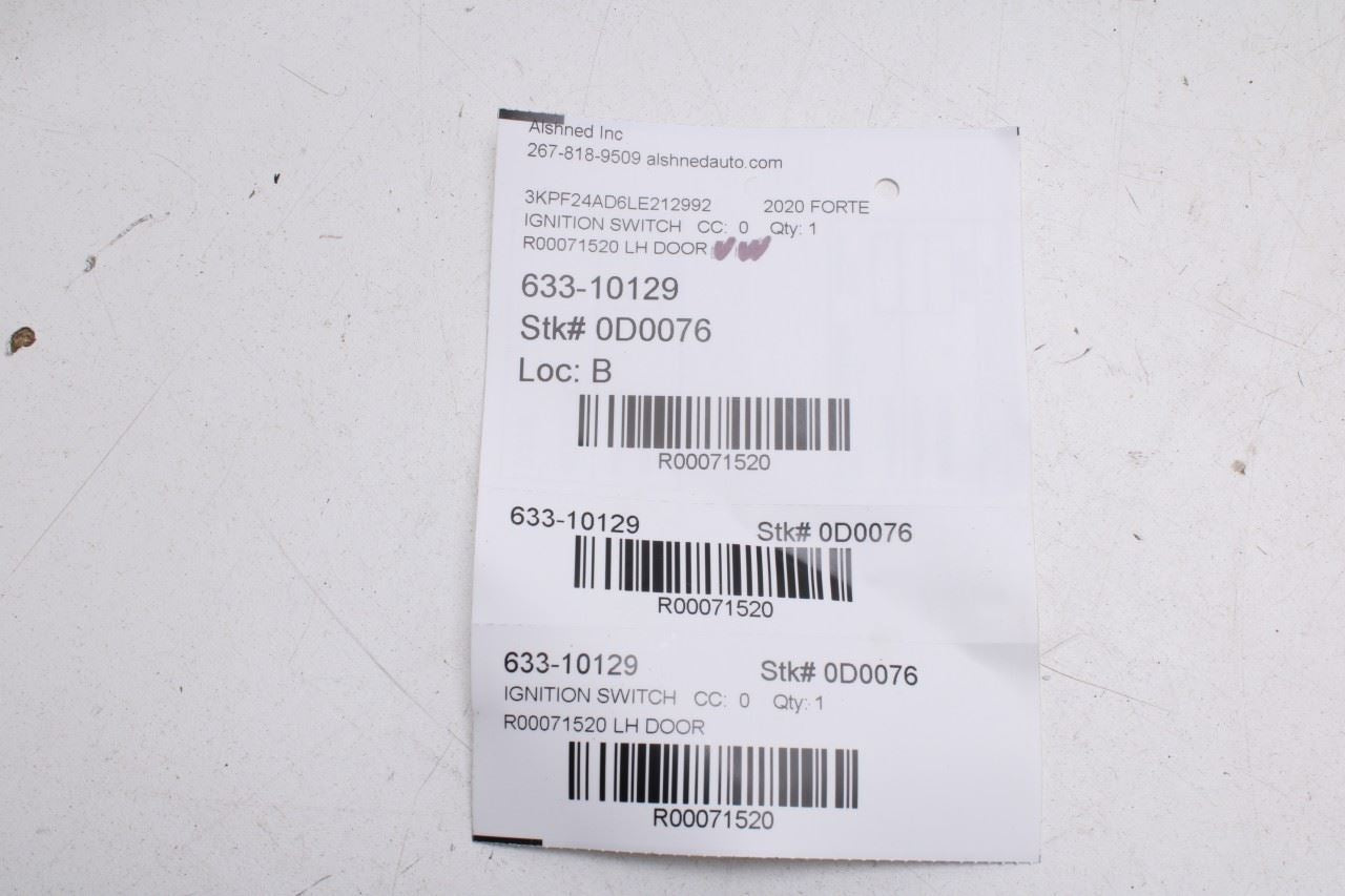 19-22 Kia Forte LXS 2.0L FWD Ignition Switch Lock Cylinder and Fob Flip Key Set - Alshned Auto Parts