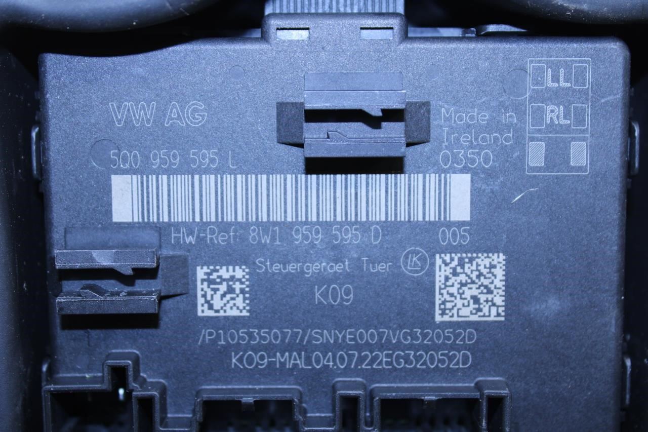 2022-2024 Audi Q3 S Line Rear Left Driver Side Door Control Module 5Q0-959-595-L - Alshned Auto Parts