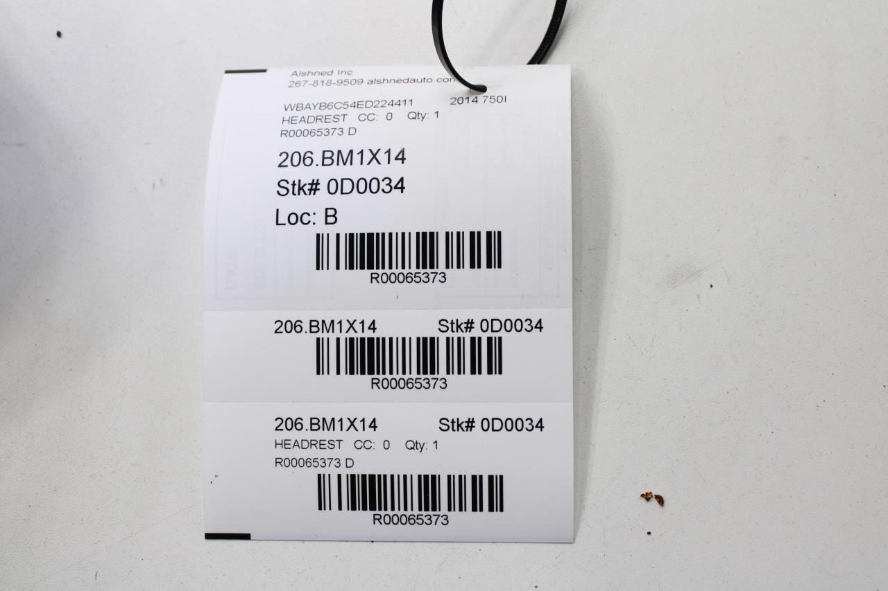 2010-15 BMW 750i xDrive Rear RH and LH Center 2nd Row Seat Headrest 52207219440 - Alshned Auto Parts