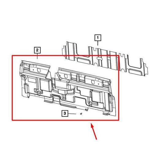 2014-2021 Ram 2500 3500 Cabin Rear Panel Insulator Inner Silencer 68105182AC OEM - Alshned Auto Parts