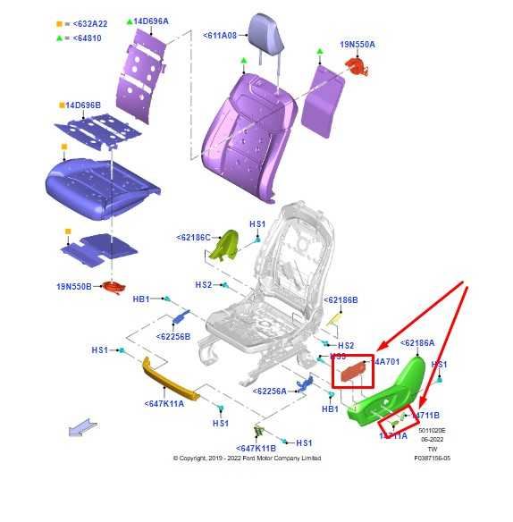 2016-2025 Ford Explorer Front Left Power Seat Adjustment Switch DG9Z-14A701-ABK - Alshned Auto Parts