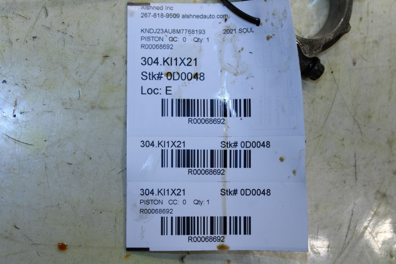 2020-2022 Kia Soul LX 2.0L Engine Piston No 4 w/ Connecting Rod 23510-2E420 OEM - Alshned Auto Parts