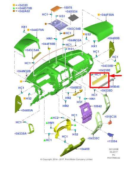 2015-2020 Ford F150 Front Right Side Dashboard Molding Trim FL3B-15045C39-B OEM - Alshned Auto Parts