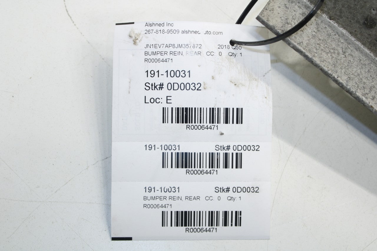 2017-2023 Infiniti Q50 Luxe RWD Rear Bumper Reinforcement Impact Bar 85030-6HJ0A - Alshned Auto Parts