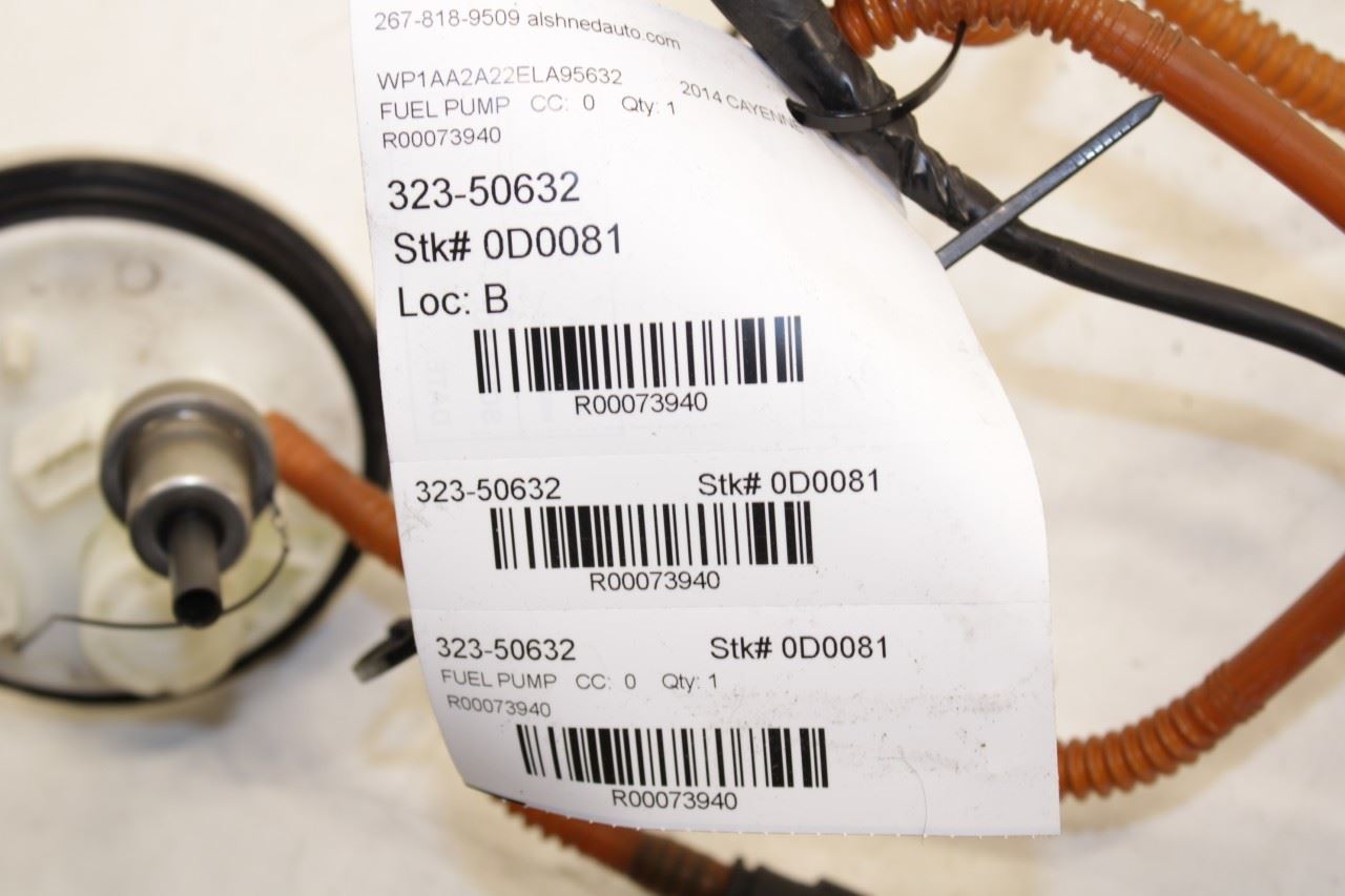 2011-2018 Porsche Cayenne Platinum 3.6L In Tank Fuel Pump Assembly 7P0919087 OEM - Alshned Auto Parts