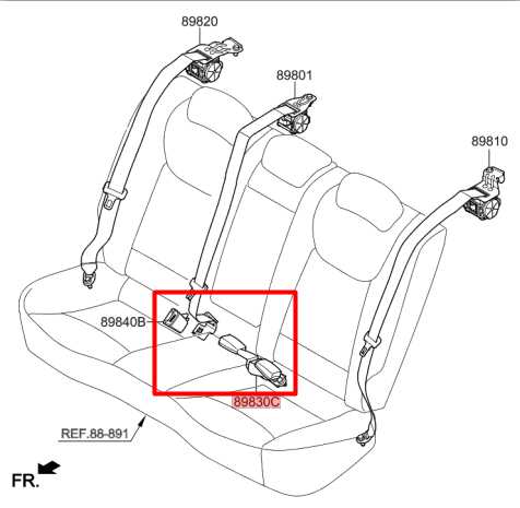 16-20 Hyundai Elantra SEL Rear Right and Left Side 2nd Row Seat Belt Buckle Set - Alshned Auto Parts