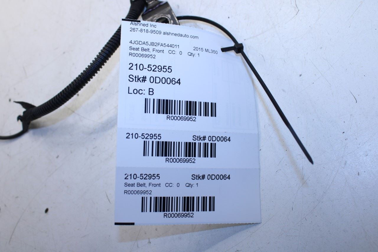2012-15 Mercedes-Benz ML350 3.5L RWD Front Left or Right Side Seat Belt Buckle - Alshned Auto Parts