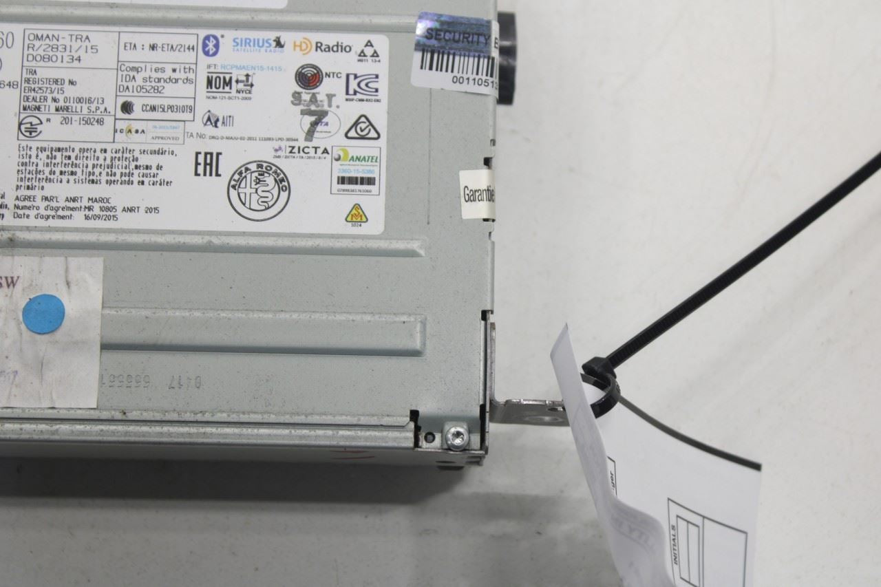 2017-2023 Alfa Romeo Giulia Ti AWD Audio Satellite Radio Receiver 50552422 OEM - Alshned Auto Parts