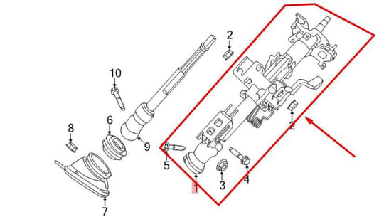 2019-2021 Nissan Maxima Steering Column Assembly 48810-3TA1C OEM - Alshned Auto Parts