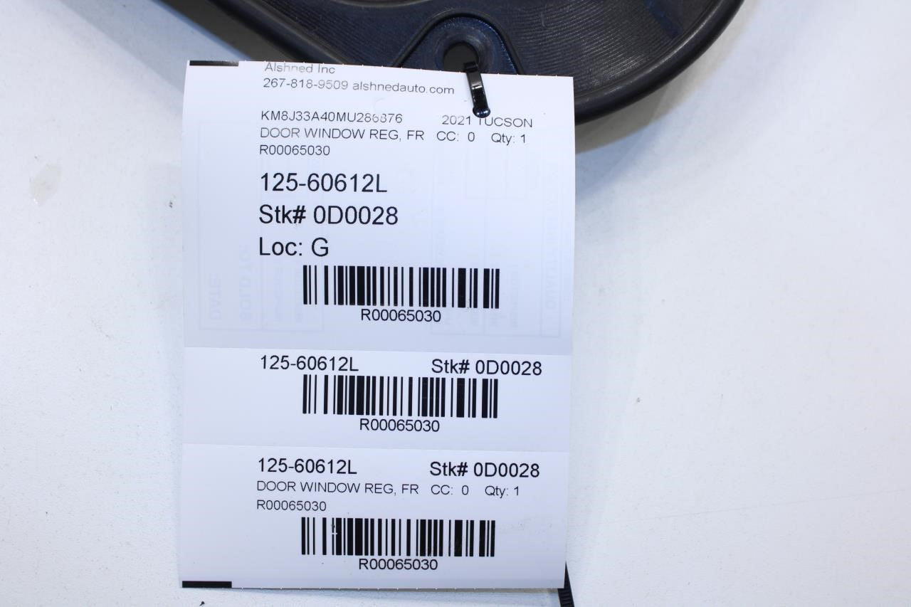 2015-21 Hyundai Tucson Value FR LH Door Window Regulator w/ Carrier 82471-D3011 - Alshned Auto Parts