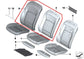 10-12 BMW 750Li xDrive Front Seat Right Side Backrest Upper Cushion w/ Headrest - Alshned Auto Parts