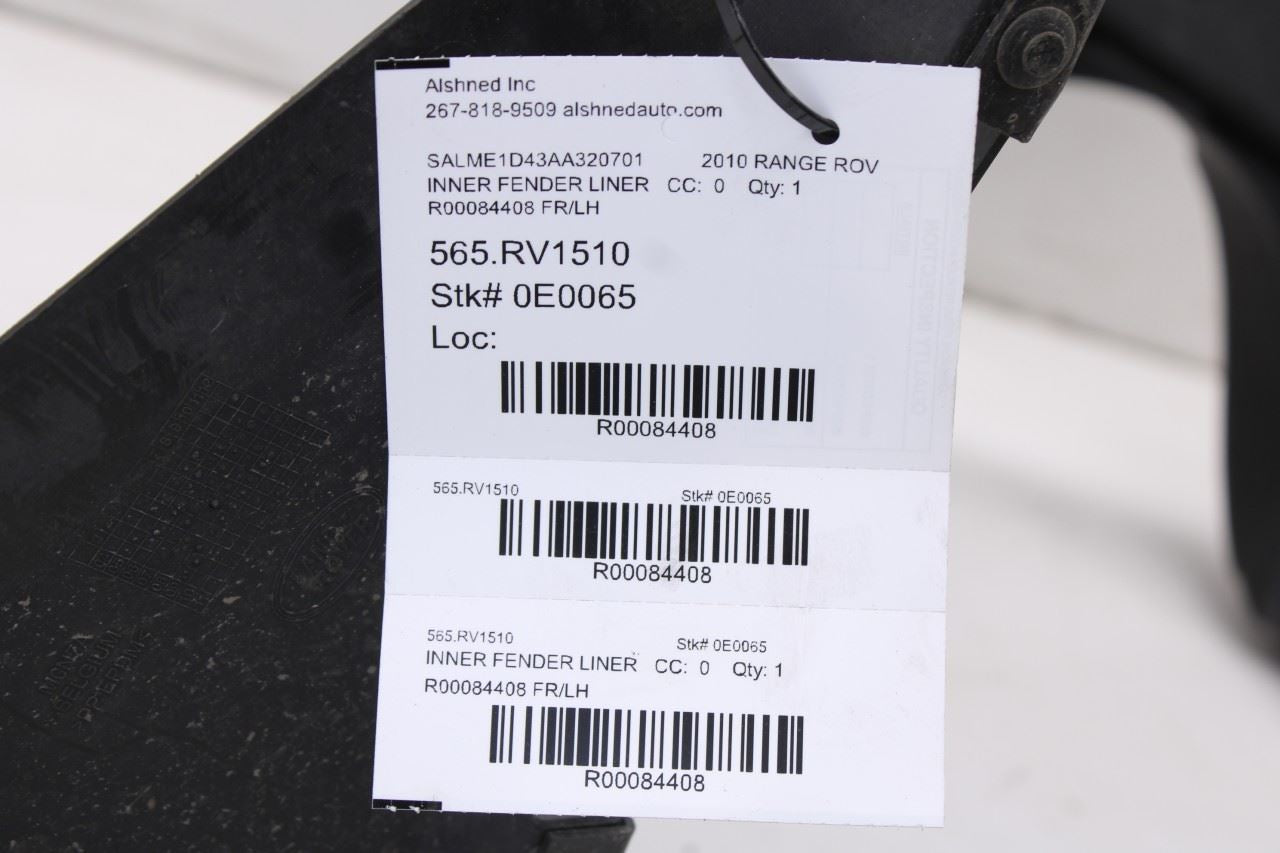 10-12 Land Rover Range Rover HSE Front Left Side Wheelhouse Liner Splash Shield12