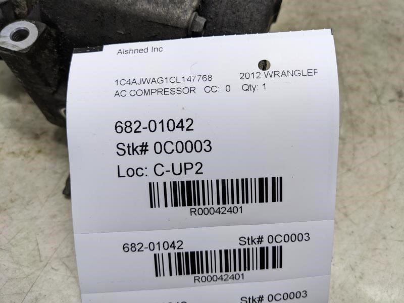 12-18 Jeep Wrangler Sport 3.6L AWD AC Air Conditioning Compressor 55111374AB OEM9