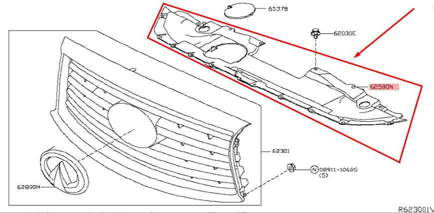 2014-2020 Infiniti QX60 Radiator Core Support Cover Sight Shield 62580-3JA0A OEM - Alshned Auto Parts