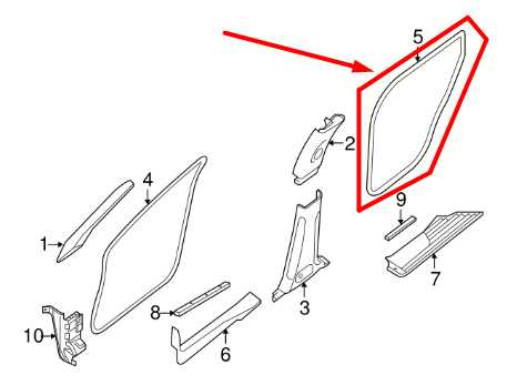 2016-2020 Infiniti QX60 Rear Right Door Weatherstrip On Body 76923-3JA1A OEM - Alshned Auto Parts