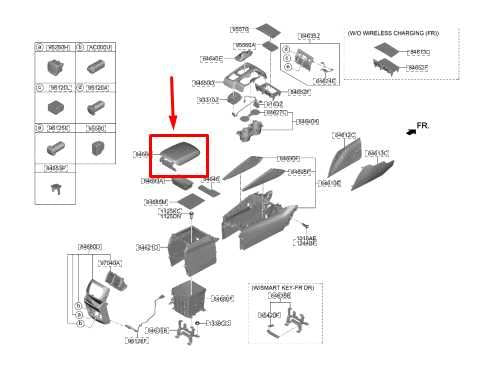 19-20 Hyundai Santa Fe Limited Center Console Armrest Lid Cover 84660-S2000-NNB - Alshned Auto Parts