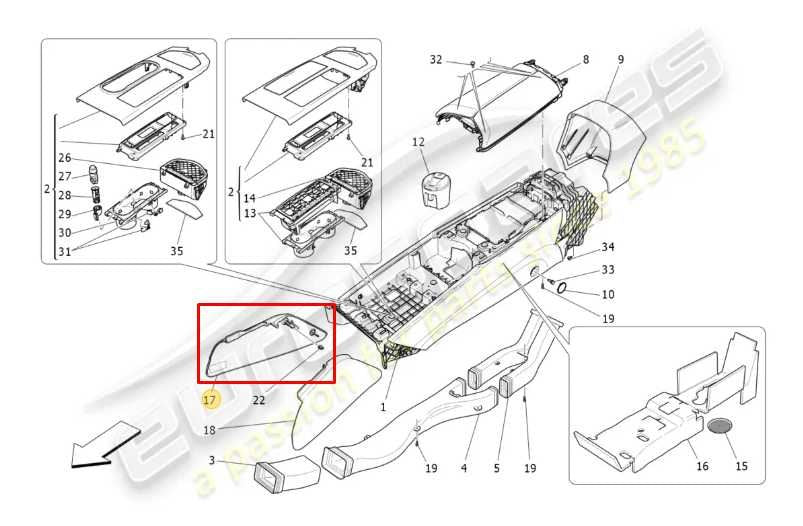 2017-2021 Maserati Ghibli Right Side Center Console Trim Cover Panel 670070079 - Alshned Auto Parts