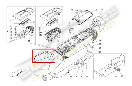 2017-2021 Maserati Ghibli Right Side Center Console Trim Cover Panel 670070079 - Alshned Auto Parts