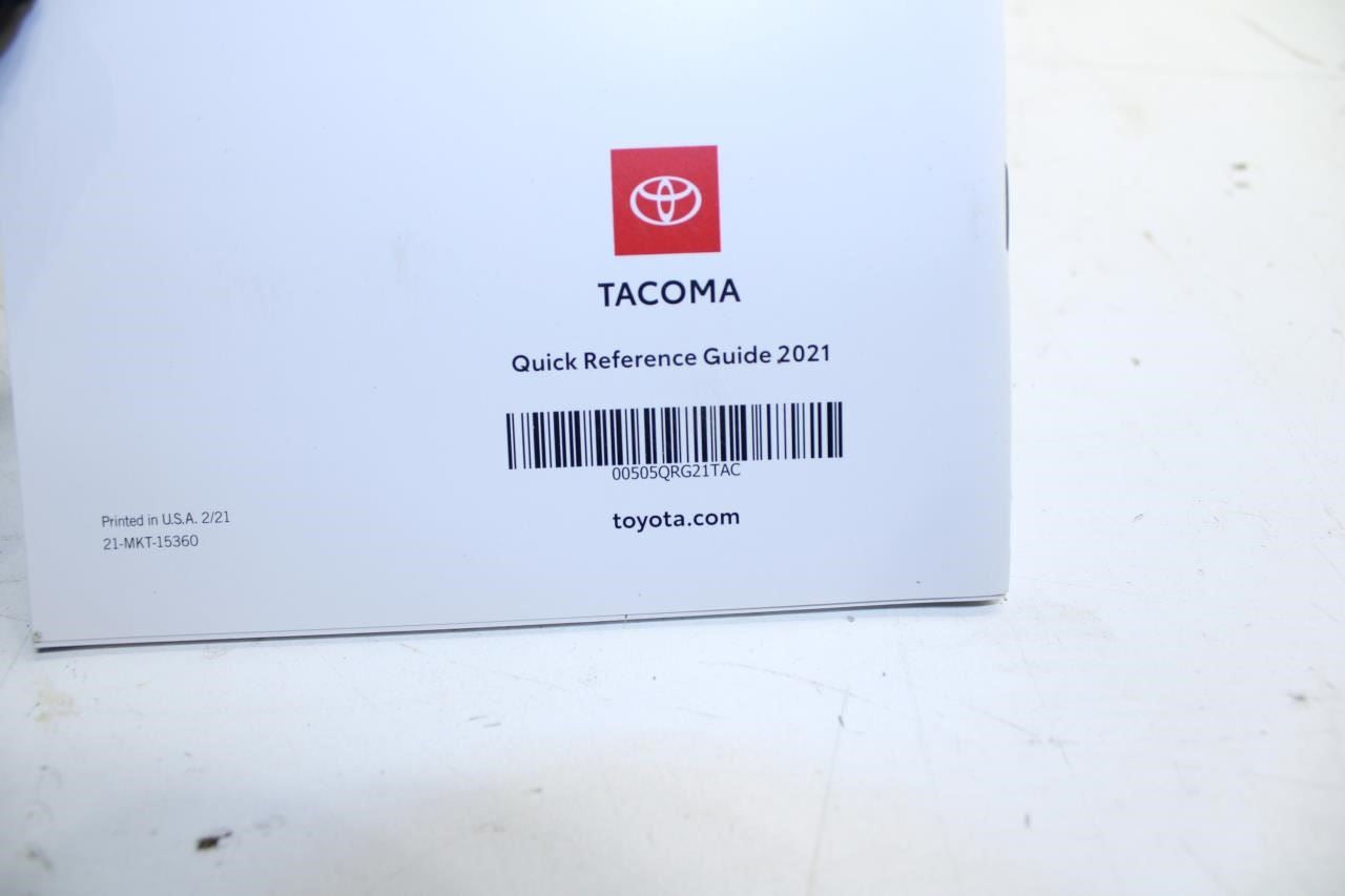 2021 Toyota Tacoma Owners Manual Set with Case OM04029U 01999-04029 OEM - Alshned Auto Parts