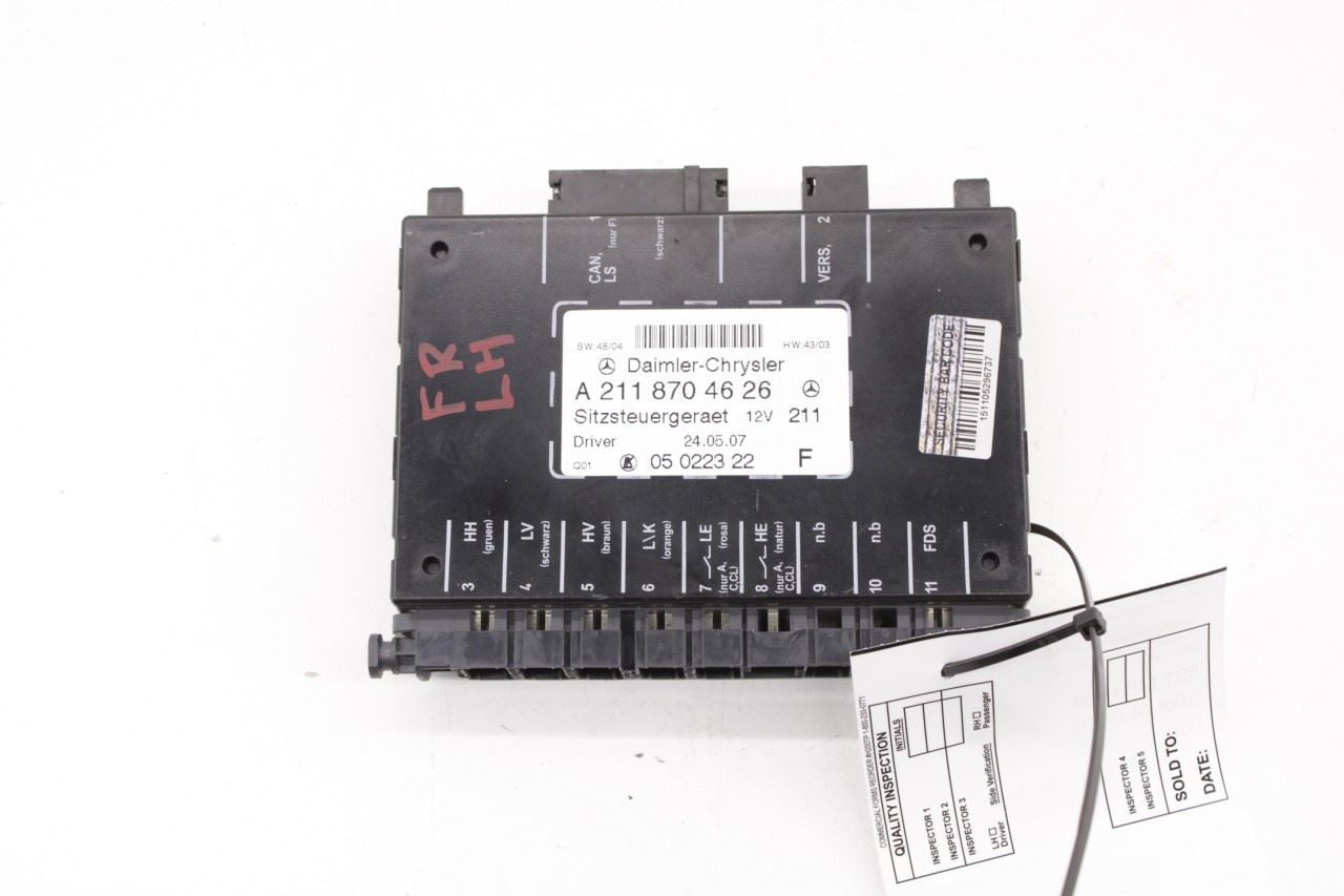 2006-2009 Mercedes-Benz CLK 350 Front Left Power Seat Memory Control Module OEM - Alshned Auto Parts