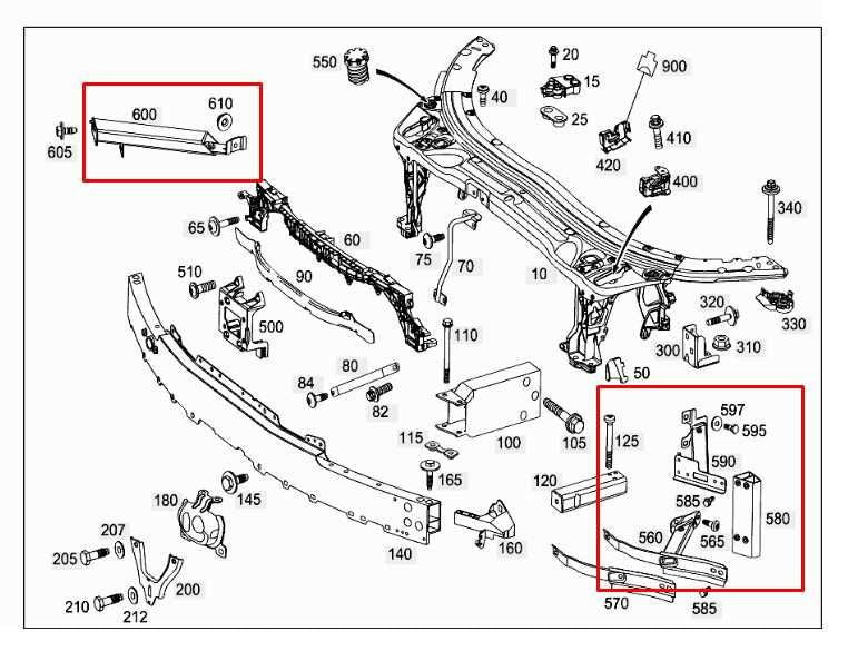15-23 Mercedes-Benz C300 Front RH and LH Side Radiator Core Support Bracket Set - Alshned Auto Parts