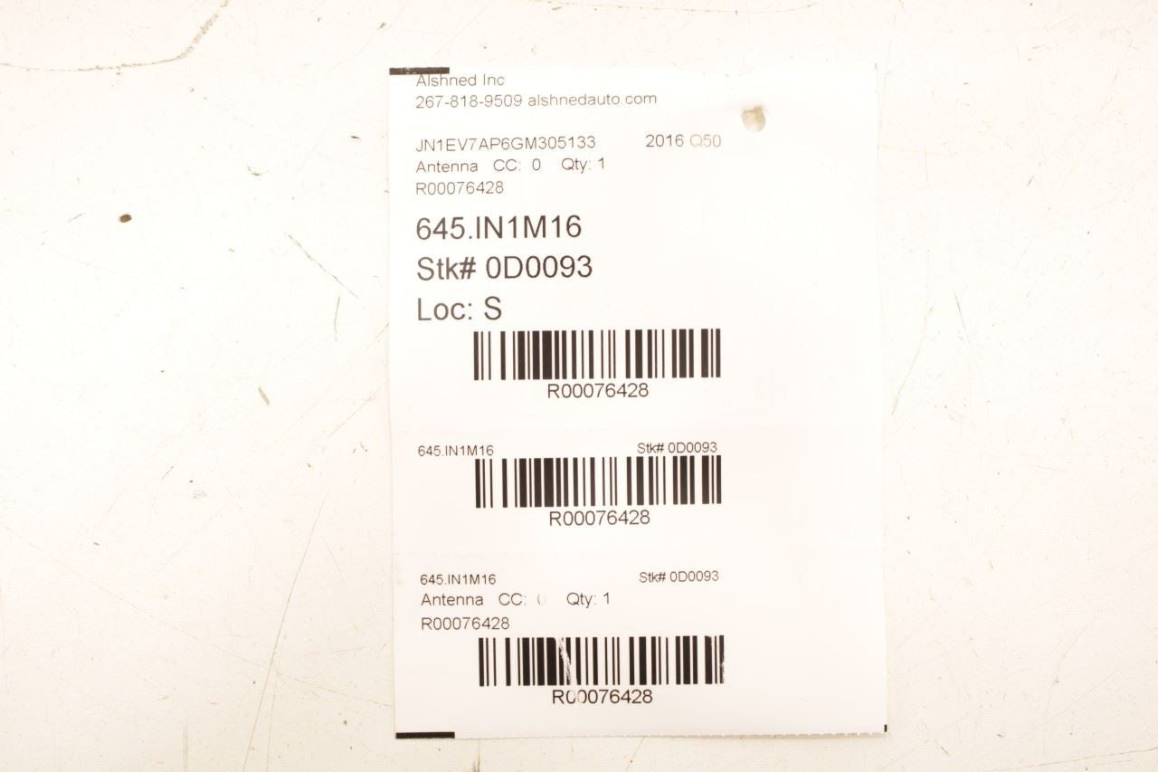 14-20 Infiniti Q50 Premium Roof Exterior Shark Fin Radio Antenna 28208-6AJ0B OEM - Alshned Auto Parts