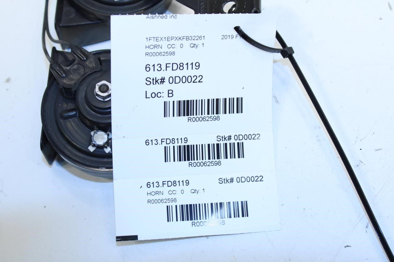 2015-2020 Ford F150 XL High and Low Note Horn w/ Bracket FL3T-13A803-AD OEM - Alshned Auto Parts