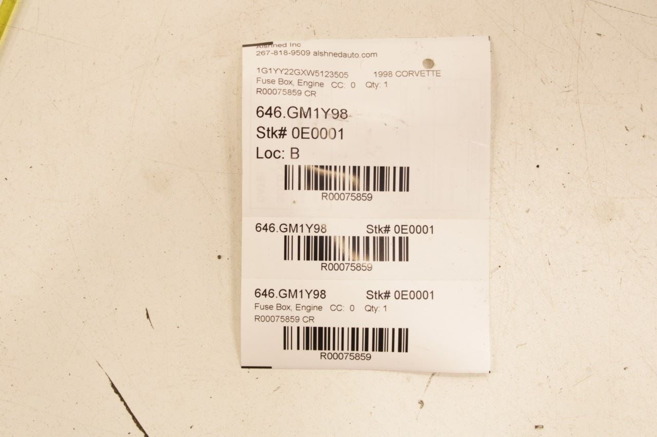 1997-2004 Chevy Corvette 5.7L Power Distribution Fuse Relay Junction Box *ReaD* - Alshned Auto Parts