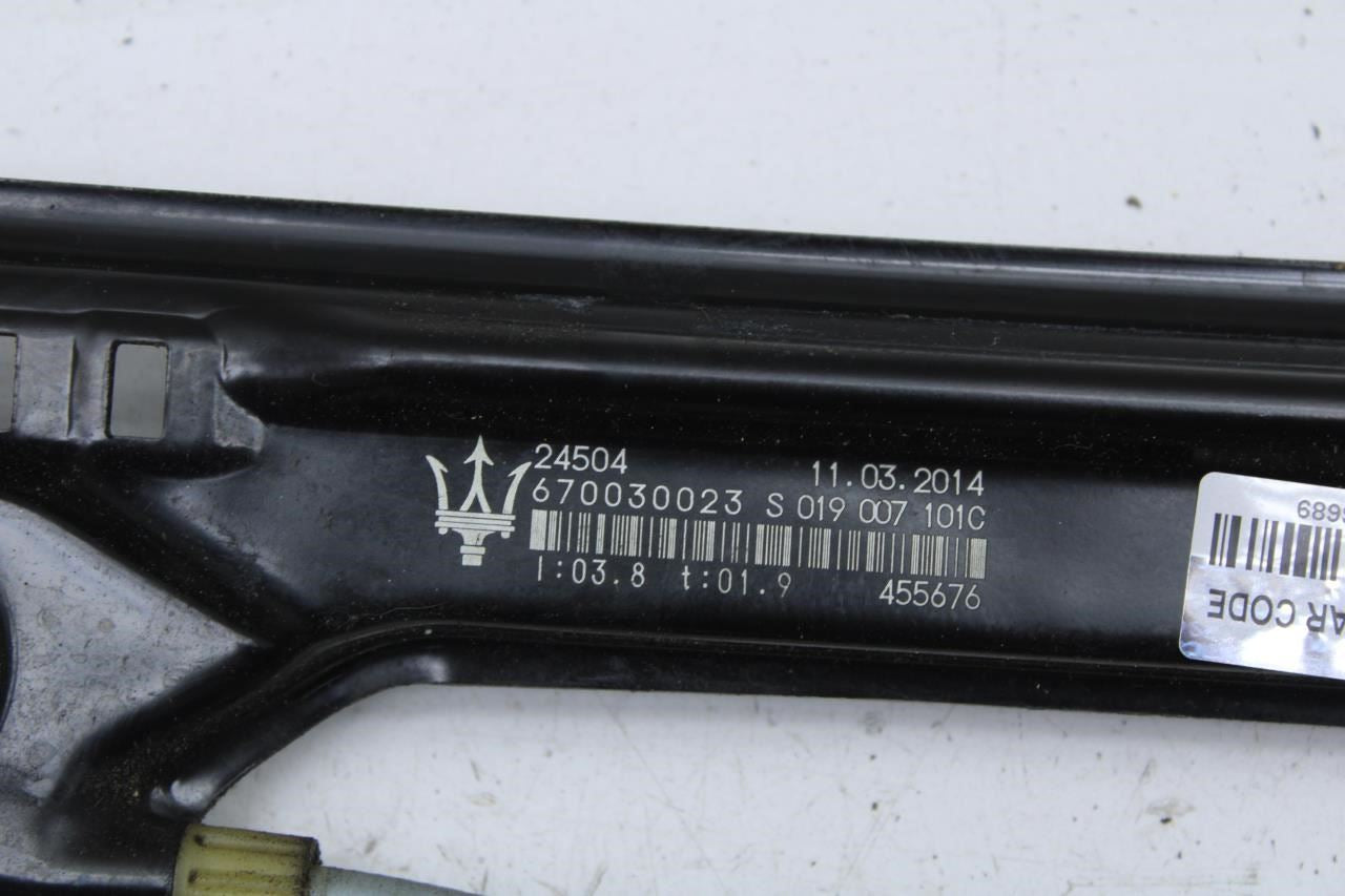 14-16 Maserati Ghibli 3.0L Rear Driver Left Side Door Window Regulator w/ Motor - Alshned Auto Parts