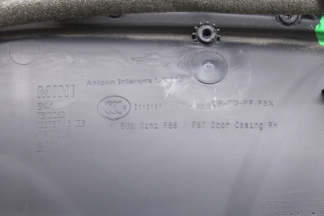 14-24 Mini Hardtop Cooper Front Right Side Door Trim Panel 51417312062 OEM *ReaD20