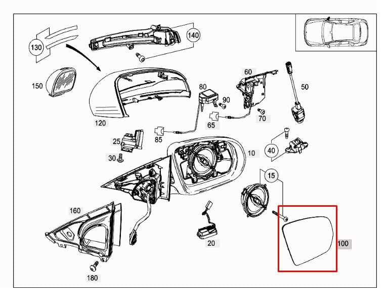 15-23 Mercedes-Benz C300 4Matic 2.0L Passenger Right Side Rear View Mirror Glass - Alshned Auto Parts