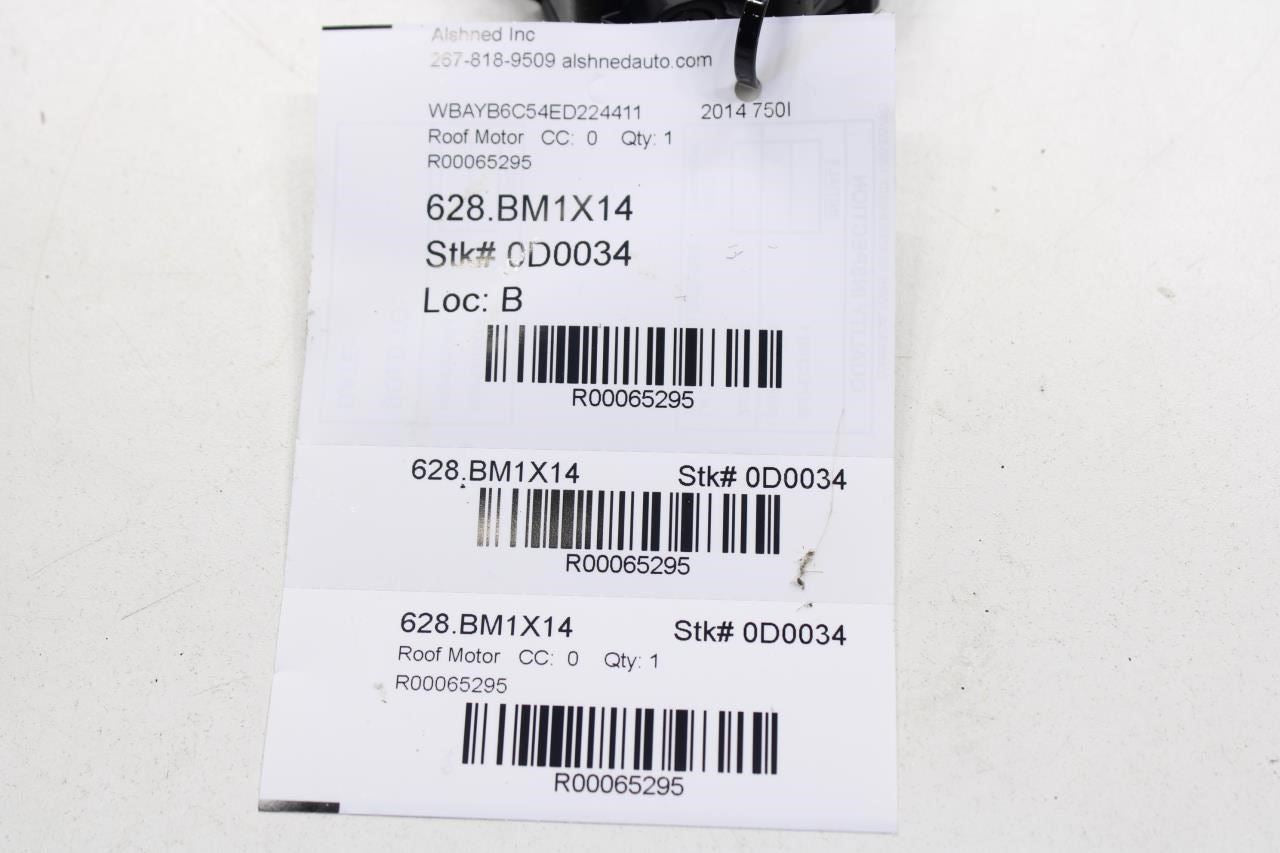 2010-2015 BMW 750I xDrive Sunroof Moonroof Motor 67617316535 OEM - Alshned Auto Parts