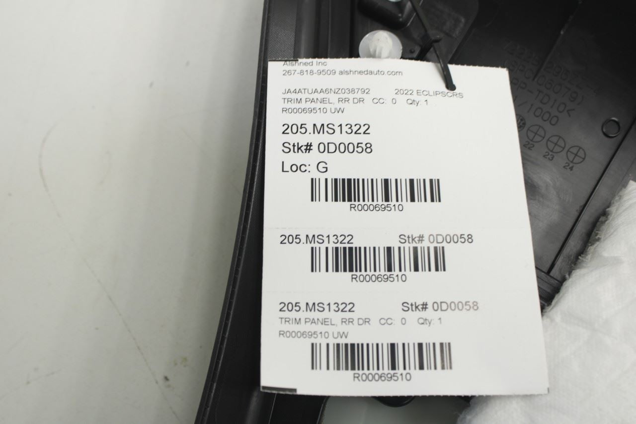 2022-2025 Mitsubishi Eclipse Cross ES Rear Right Door Trim Panel 7222B972XB OEM - Alshned Auto Parts